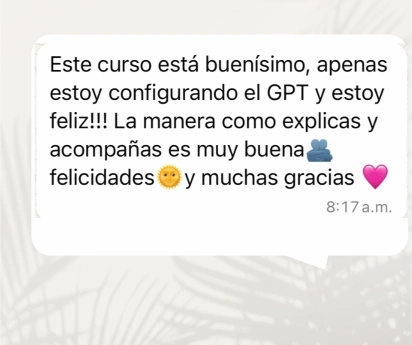 Testimonio WhatsApp Liliana Sánchez